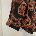 Vintage Women’s Equestrian Horse Novelty Button Down Shirt Medium Black Photo 3