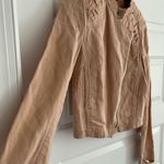Free People  Eyelet Detail Moto Jacket Blush Pink Size 6 Photo 5