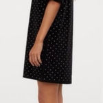 H&M Embellished T-shirt Velvet Dress Lg Photo 0