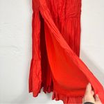 Lulus Red Tiered Boho Maxi Skirt Womens XL Beachy Summer Casual Modest Pull On Photo 2