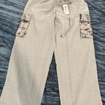 Kathmandu Imports Beige Cargo Pants with Mushroom Print Pockets Size M/L By Kathmandu  Photo 0