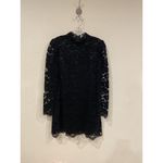Likely Cupani Dress Womens 10 Black Lace Long Sleeve Sheath Cocktail Mini Party Photo 1