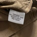 What Goes Around Comes Around WGACA Brown Embroidered 100% Silk Crew Neck Long Sleeved Blouse - Small Women’s Photo 6