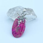 Fairy Mexican Laguna Lace Sterling Siver Pendant Pink Photo 0