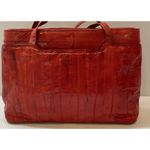 Vintage Victory Red Genuine Eel Skin Purse with Shoulder Straps Photo 3