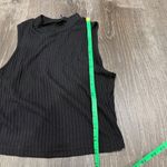 SheIn  Black Ribbed High Neck Cropped Tank Top Photo 7