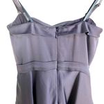 BCBGMAXAZRIA  Aurelia Tiered Satin Cocktail Dress Peplum 0 Gray HOCO Black Tie Photo 5