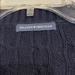 Brandy Melville NAVY BLUE CABLE KNIT CARDIGAN SWEATER BUTTONS ONE SIZE Photo 1