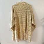 Vintage Bentley Gold Diamond Pattern Open Front Cardigan Sweater Womens Large XL Photo 5
