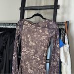 Motel Rocks  Sevila Long Sleeve Mini Dress In Botanical Dark Brown Photo 9