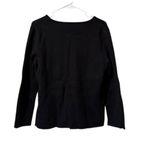 Talbots  Women Size Medium Full Zip Ruffle Cardigan Sweater Cotton Blend Office Photo 1