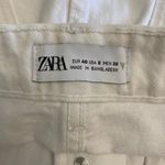 ZARA High-Rise Distressed Mom Denim Shorts Womens Size 8 White Streetwear Photo 1