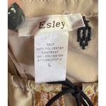 Esley Embroidered Tan Aztec Style Womens Sleeveless Top, Size Large Photo 7