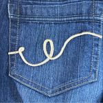 MARIANNE Size 16 Blue Denim Capri Jeans 5 Pockets Embroidered Back Pockets Photo 9