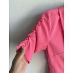 4SI3NNA Marcella‎ Romper Women's Small Hot Pink Ruched Short Sleeve Tie Front Photo 10