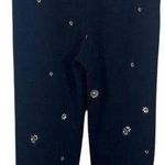 Madewell NWOT  MWL Airyterry Floral Embroidered Tapered Sweatpants Navy Size XXS Photo 6