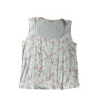 Free Kisses White Pink Bow Square neck Tank Top Size 2X NEW NWT Photo 5