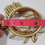 Lia Sophia Brushed Gold Tone Dangle Fringe Magnetic Closure Bangle Bracelet Photo 5