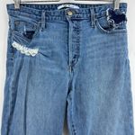 joe's jeans Joes 30x33 Taylor Hill Blue Medium Wash High Rise Straight Patch Lace Jeans Photo 3