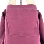 Aritzia Tna Cozy Fleece Perfect Hoodie Sweatshirt Pullover Dark Purple Size XXS Photo 2