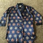 Vintage Sleep Club Satin Sleep Shirt Nightgown Size Medium Navy Kimono 90’s Sz M Photo 6