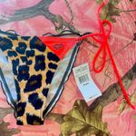 Stone Fox Swim cheetah print orange star cut out bikini bottoms dead stock vintage y2k fox swim new with tags Photo 4