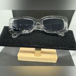 Trendy Y2K fashion sunglasses clear grey square One size fits all NWT Gray Photo 1
