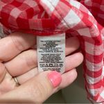 Loft Outlet Gingham Off Shoulder Red White Top Women’s Size Large Photo 6