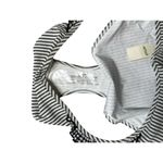 Aerie NEW Bikini Bottoms Women M Seersucker Ruffle Gingham Stripe Gray White Photo 3