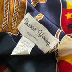 Sharon Young Vintage Blazer Nautical Print Size 8 Jacket Boat Rope VTG Blue Photo 1