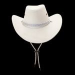 Western Cattleman‎ Cowboy Style White Felt Hat Unisex Riding Hat Photo 3