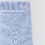 ZARA  CABLE-KNIT High-waist Shorts w/ Elastic Waistband Blue Size S NEW Photo 4