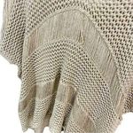 Bebe Gold Metallic Sweater S Short Sleeve V Neck Pullover Loose Knit Photo 2