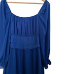 💥 EXLURA Blue Ruffled Off Shoulder A Photo 2