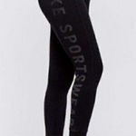 Nike Sportswear Women's High Waisted Black Side Logo Jogger Legging AQ9819-010 M Photo 0