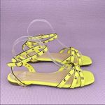 Bamboo  Kick 62 Pyramid Stud Gladiator Sandals 6.5 Yellow Square Toe Photo 2