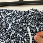 Liz Claiborne | Linen Cotton Navy Geo Floral Pants NWT Womens Medium Photo 2