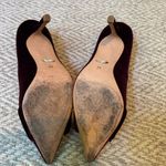 Badgley Mischka Cher Crystal Embellished Velvet Burgundy Pumps | Size 8.5 Photo 3