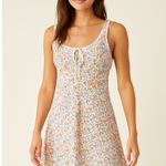 LA Hearts L.A. Hearts Floral Lace-Trim Mini Dress White Multi XS Photo 0