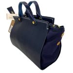 Old Trend Out West Handcrafted Leather Satchel Crossbody New Blue Photo 6