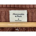 Abercrombie & Fitch NEW Brown Ribbed Long Sleeve V-Neck Sweater Crop Top Size S Photo 4