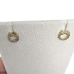 Vintage Avon Gold Tone Round Mini Wreath With Bow Pierced Earrings Photo 5