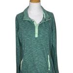Avalanche Sweatshirt Green 1/4 Snap Pockets Cotton Camp Hike Size Large Womens Photo 0