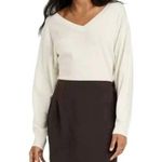 A New Day Sweater Cream Size Medium V Neck Knit Top Fine Gauge Pullover Target Photo 11