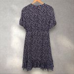 Altuzarra  Floral Print Ruffle Hem Dress Purple Gold Silk Crepe Sz FR 42 US‎ 10 Photo 9