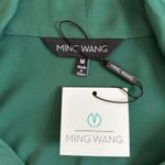 Ming Wang NWT Button Down Emerald Green Tie Long Sleeve Blouse Photo 4
