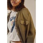 Free People FP One Green Scout Dip Dye Jacket Sea Serpent Combo Photo 2