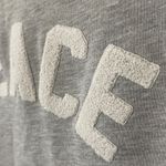 Sandro  Womens Sweatshirt Gray PEACE Embroidered Pullover Size‎ XL EUC Photo 1
