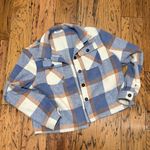 Zeagoo  Blue and Tan Plaid Teddy Jacket Photo 1