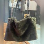 Expressions NYC Broome St. Chain Vegan Gray Faux Fur Tote Bag Chain w Detail 🧡🎀 Photo 4